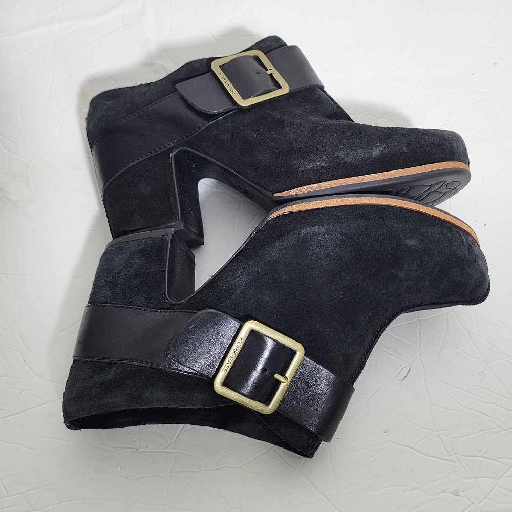 Kork-Ease Womens Shanaya Black Mules Size 10M Suede Shoes Closed Toe - Picture 8 of 9